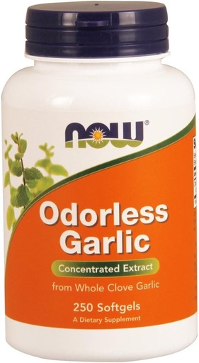 [BRSWIY32BQPGICLM] Now Foods Odorless Garlic Original 2500mg, 250 Gels