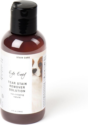 [BRSWIYYPOUMQ4GD6] Eye Envy Tear Stain Remover Solution for Dogs. 100% Natural, Safe. Treats The Cause of Stains. Recommended by AKC Breeders, Vets, Handlers, Groomers. Contains Colloidal Silver. 4 oz. Made in USA