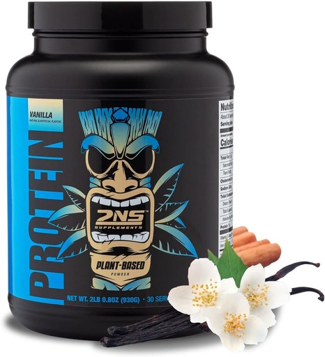 [BRSRMH34AAIWMHTV] 2nd Nature Supplements – Plant-Based Protein, Vanilla, 30 Servings, 2.2 LB – 21G Vegan Protein & EAAs to Support Muscle Growth & Recovery – No Sugars Added & Made Without Soy, Gluten or GMOs