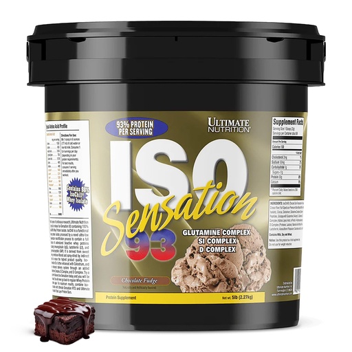 [BRSWIYAMCUMQECQZ] Ultimate Nutrition Iso Sensation Whey Protein (5 pounds, Chocolate Fudge)
