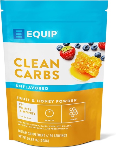 [BRSWYHT2DMGQ2E3X] Equip Foods Clean Carbs S124; 15 + ovoce a med Superfood Powder S124; Post Workout Recovery Powder S124; Antioxidanty, Karbohydrát dodatek S124; Imunity Support Carb Cleaner S124; 20 Služeb, Neochucené