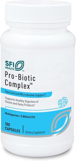 [BRSWIYYZDIJRAFT6] Klaire Labs SFI Health Pro-Biotic Complex - Supporto Intestinale per uomini e donne, 5 miliardi CFU Lactobacillus acidophilus & Bifidobacterium bifidum Probiotic, soluzioni anallergiche & Dairy-Free (100 capsule)