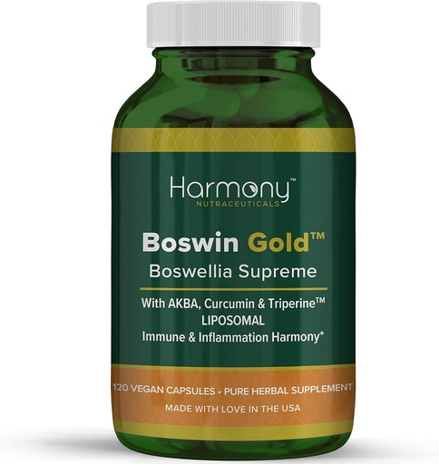 [BRSWGYI5OYIBYELD] Harmony Nutraceuticals Boswin Gold Liposomal - Highest Potency Maximum Bioactivity Dr. Gumman's Clinical Grade Synergized with Turmeric & Triperine