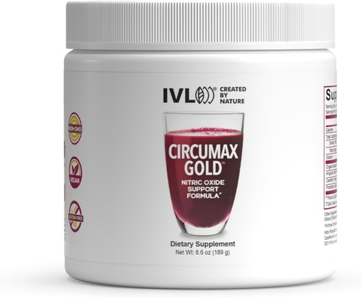 [BRSRMHAZOIJQ4G35] IVL - CircuMax Gold - Nitric Oxide Supplement Powder Boost - Organic Beets - Careflow Mango Powder and Nitro Rocket (6.70 унций - 30 порций)