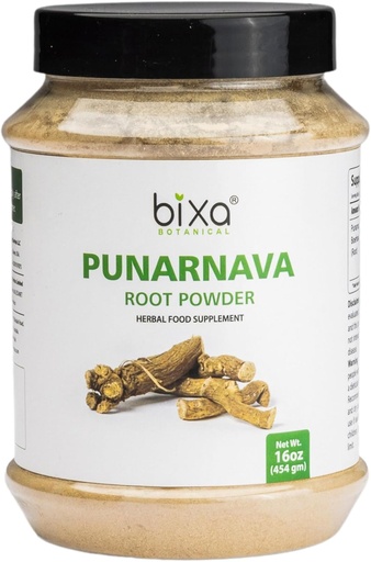 [BRSWKHDYOQBQ2DQZ] bixa BOTANICAL Punarnava Powder, Boerhavia Diffusa – Supports Kidney Detox and Liver Health – Steam Treated, Vegan, Non-GMO, 100% Pure Ayurvedic Herbal Supplement, 16 Oz