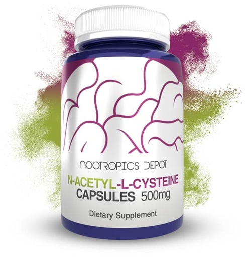 [BRSWKEAQDMJWCDTU] Nootropics Depot N-Acetyl L-Cysteine Capsules | 500mg | NAC | 180 Count | Supports Healthy Liver Function | Cellular Health | Glutathione Levels | Healthy Oxidation Levels