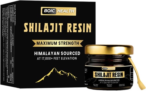 [BRSRAYAFPIJRSCTH] Pure Organic Shilajit Maximum Potency for Men & Women with 85+ Trace Minerals Supplement for Energy, Performance and Immune System - Shilajit Resin-50G (Pack of 1)