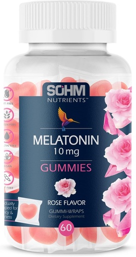 [BRSRAFLYCJ4B4CTK] SOHM Melatonin Gummies 10 mg for Adults | Sleep Support Gummies | Vegetarian Melatonin Supplement | Helps Support Restful Sleep & Sleep Quality | Easy-to-Chew Gelatin Gummies for Men & Women