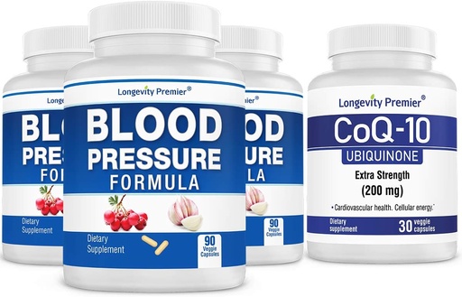 [BRSWGCTRA4HWOAY2] [BP Value Pack] Longevity Blood Pressure Formula 90 caps x 3 Bottles with 1 Free Bottle of CoQ10 [30 caps]
