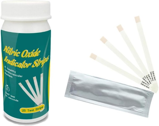 [BRSWYAQ2AQPWEAI6] Nitric Oxide Test Strips [25strips]- Nitric Oxide Indicator Strips Work by Measuring The nitrites in Your Mouth to Indicate The Amount of Nitric Oxide in Your Body, get Results in just 10-15 Seconds…