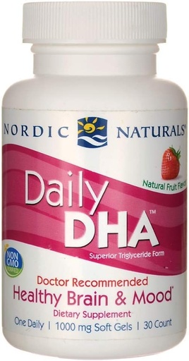 [BRSWIZQ2BMIA4F3I] Nordic Naturals - Daily DHA, Healthy Brain and Mood Support, 30 Soft Gels