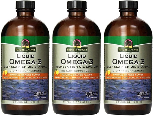 [BRSWKYQNCEOB2DY5] (3 PACK) - Natures Answer - Omega 3 Liquid | 480ml | 3 PACK BUNDLE
