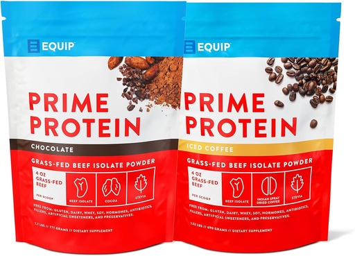[BRSROAAZDIBQAD3U] Equip Foods Prime Protein Powder Chocolate & Prime Protein Powder Iced Coffee