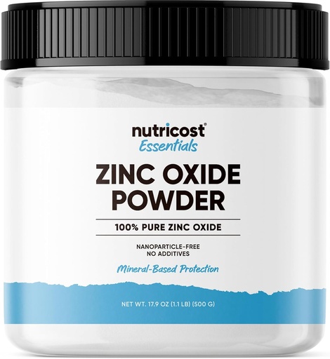 [BRSRAZIHOYBAOD34] Nutricost Zinc Oxide Powder (500 Grams) 100% Pure, No additives - Vegan, Non-GMO, Nutricost Essentials