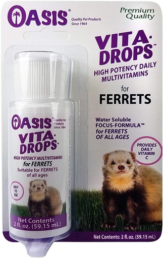 [BRSWIZDYC5YRYGDU] OASIS #80059 Ferret Vita-Drop bitaminak, 2-Ounce