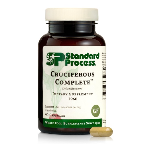 [BRSWIY34PMDBKELY] Standard Process Cruciferous Complete - Whole Food Antioxidant, Detox and Liver Support with Vitamin K, Organic Kale and Brussel Sprouts - 90 Capsules