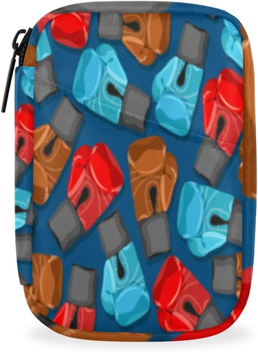 [BRSROZQZAQAQGCYU] ספורט Boxing Gloves Pill Case Weekly Medicine מארגן עם Travel Bag 7-Day Pill Box תוסף שמן Box Fish Pills Holder
