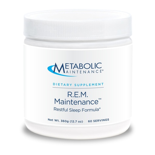 [BRSWIHD5B4AAEHLY] Metabolic Maintenance R.E.M. Maintenance Powder - Natural Relaxation Support Supplement with Magnesium, Melatonin, 5-HTP + Potassium - Easy Drink Add-in, No Fillers (366g / 60 Servings)
