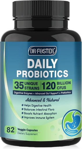 [BRSROCA3CMHAYA3B] Probiotics for Men and Women for Digestive Health with 120 Billion CFUs 82 Count