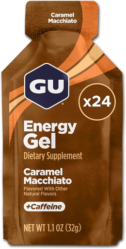 [BRSWIH3ZAUCRUYI3] GU Energy Original Sports Nutrition Energy Gel, Caramel Macchiato, 24 Count Box