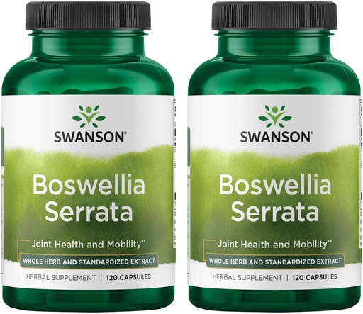 [BRSWGFD3BV4GMH3Z] Swanson Boswellia Serrata - Whole Herb & Standardized Extracto 120 Caps