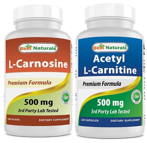[BRSRMBQTCEMGGC3P] Best Naturals L-Carnosine 500 mg & Acetyl L-Carnitine 500 Mg
