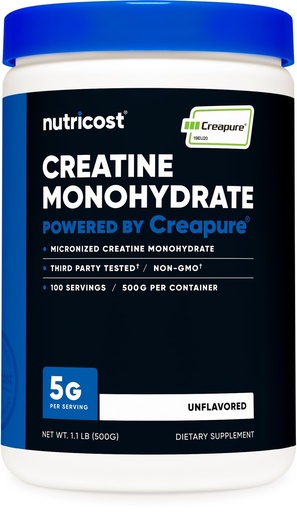 [BRSWEBI7BAHBGE3P] Nutricost Creapure® Creatine Monohydrate 500 Grams