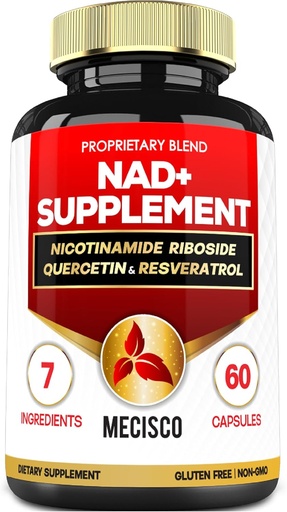 [BRSRAEL4A4HRADQV] NAD+ 数字化 与Nicotinamide Riboside w/Quercetin、Resveratrol、Turmeric、Rhodiola Rosea、Astragalus - 60个伯爵补充