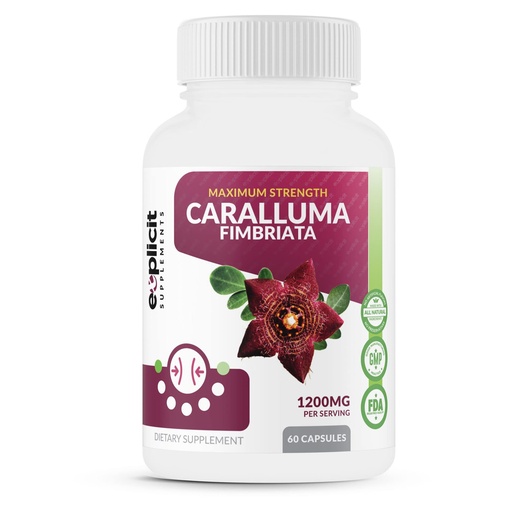 [BRSWGFQ7BEOWCEL3] Pure Caralluma Fimbriata Max Strength – Appetite Suppressant, Increase Fat Burn, Weight Loss Supplement, Non-Stim - for Men & Women - 1200mg per Serving, 30 Servings, 60 Capsules
