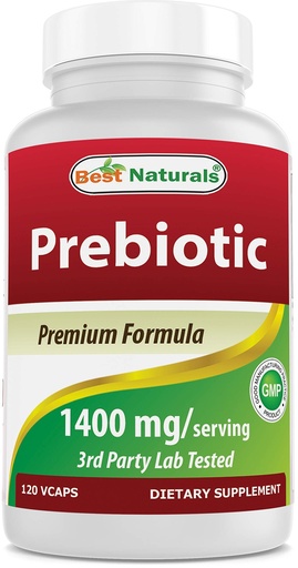 [BRSWYBL7B57GGH3A] Best Naturals Prebiotics Fiber XOS (Xylo Oligosaccharide) 1400mg Serving 120 Veg Capsules