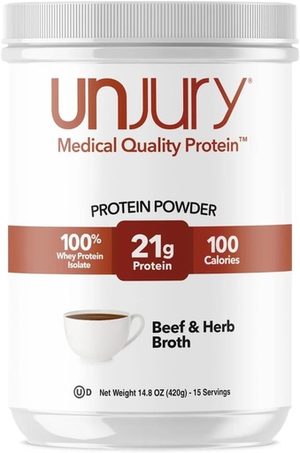 [BRSRAYD3OZ6WCFDX] Unjury Srvátkový proteín prášok Hovädzie mäso a Herb High Protein Polievka 