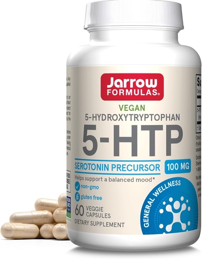 [BRSWIY32BQNBY23G] Jarrow Formulas® 5-HTP, 100 mg, Serotonin Precursor, 60 Veggie Kapsule, 60 dnevna zaloga
