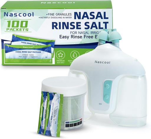 [BRSROHQZO4CQEFY2] Nasal Irrigation System with 150 Salt Packets – for Long time use