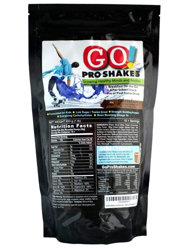 [BRSWKEYLAR6REE3C] GO Pro Shakes – Protein Powder Smoothie for Kids and Teens – Healthy Snack – No Added Sugar – Supports Growth & Strength – Rich Chocolate Flavor