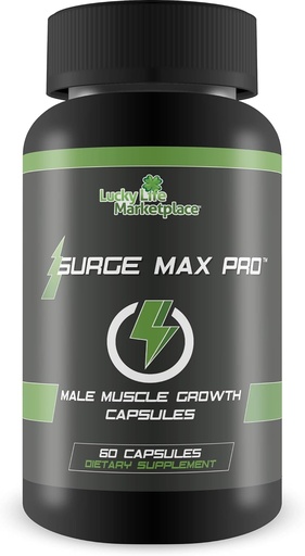 [BRSRMHAZCEORG2DU] Surge Max Pro - Muscle Growth Formula - Enhance Power, Strength, Stamina, & Energy - Explosive Muscle Pump - Big Gains - Aid Oxygen & Nutrient Delivery to Muscles - L-Arginine - Build Muscle Mass