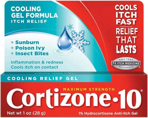 [BRSWKGYIBJ4BK3D2] CORTIZONE-10 Cooling Relief Anti-Itch Gel, 1 Oz (Pack of 4)
