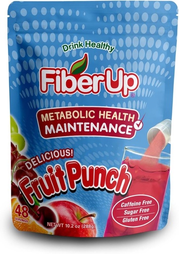 [BRSRAFAHOEHWKDI6] Delicious, Prebiotic Soluble Fiber Supplement, Fruit Punch, 48 Servings.