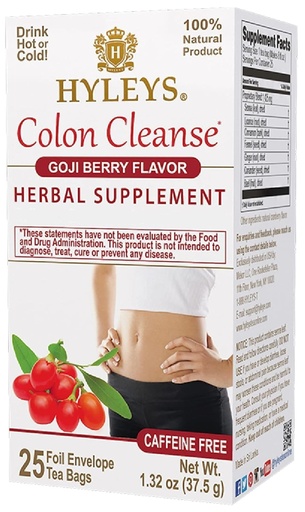[BRSW2ZQ3AR5QEDQ2] Hyleys Colon Cleanse Tea Goji Berry Flavor - 25 Tea Bags (1 csomag)