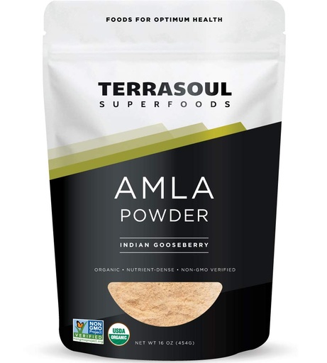 [BRSWGYYKC55RMFLO] Terrasoul Superfoods Organic Amla Berry Powder (Amalaki), 16 Oz - Rich in Antioxidant Vitamin C | Supports Immunity