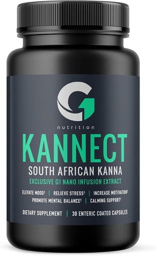 [BRSRMZL4C4HGGFLJ] Kannect Sceletium Tortuosum Dietary Supplement - 100mg Nano Infusion Extract for a Natural Calm & Mood Boost - Enhances Mental & Physical Health - 30 Servings