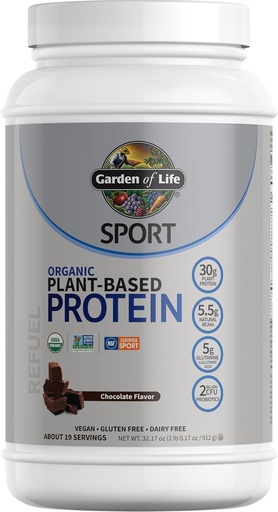 [BRSWKHD7AAHQGFLA] Zahrada života Organic Vegan Protein Powder s probiotika, BCAA, NSF Certified, gluten Free & Sport, Non GMO, Sport Protein Powder, 19 Servings, Chocolate