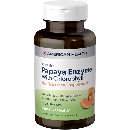 [BRSWIYTYOUPACAA7] American Health, Papaya Enzyme with Chlorophyll, 250 Count