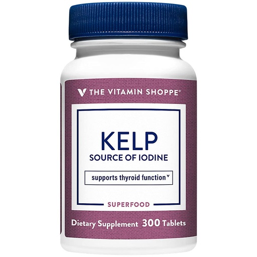 [BRSRMCTYAANGOGYZ] The Vitamin Shoppe Kelp - Natural Iodine for Thyroid Support | Atlantic Kelp Potassium Iodide | 300 Tablets | Thyroid Health