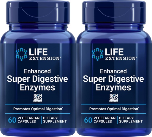 [BRSWIGDRCANB4C34] Life Extension Enhanced Super Digestive Enzymes, 60 Vegetarian Capsules (Pack of 2)