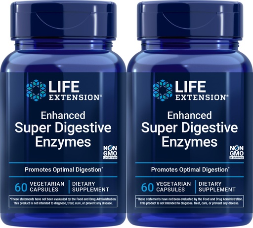 [BRSWIGDRCANB4C34] Life Extension Enhanced Super Digestive Enzymes, 60 Vegetarian Capsules (Pack of 2)