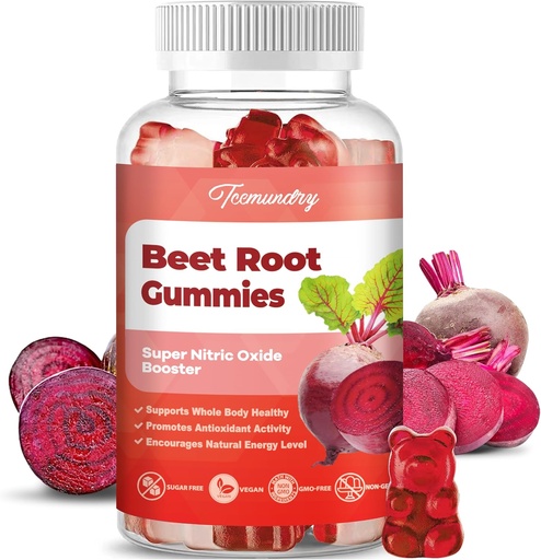 [BRSROAYDBZYWGCLG] Sugar Free Beet Root Gummies - Supports Energy & Whole Body Health - 1500mg Beet Root Gummies for Women Men (60 Count)