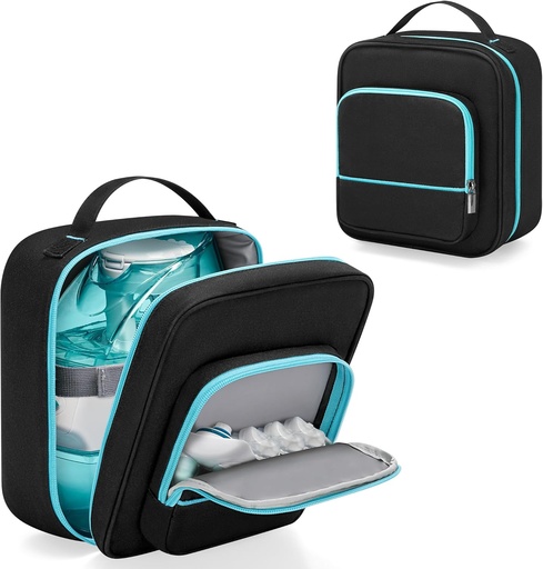 [BRSRAGLRDENQAFDU] YARWO Nose Cleaner Travel Case Compatible with Navage Nasal Irrigation System, Portable Neti Pot Safety Storage Bag with Waterproof Lining for Nasal Care Kit, SaltPods and Sinus Rinse Device, Bag Only