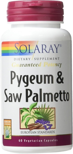 [BRSWIYTYO4HROCTY] Solaray Pygeum and Saw Palmetto Supplement, 60 Count