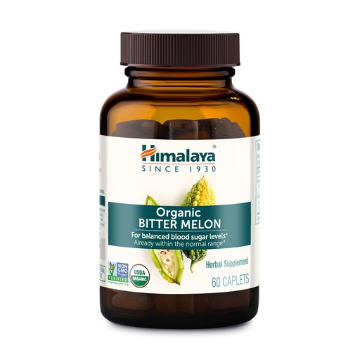 [BRSWIYT3AEFRKDY5] Himalaya Organic Bitter Melon - Herbal Glucose Metabolism Support - USDA Organic, Non-GMO, Vegan, Gluten Free, Additive Free, 660 mg, 60 Caplets