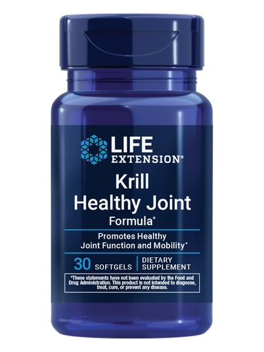[BRSWIZYRCB7GYAYZ] Life Extension Krill Healthy Joint Formula, Krill Oil, hyaluronic Acid, The carotenoid astaxanthin for Healthy Joints, Healthy Body, Gluten-Free, Non-GMO, 30 softgels